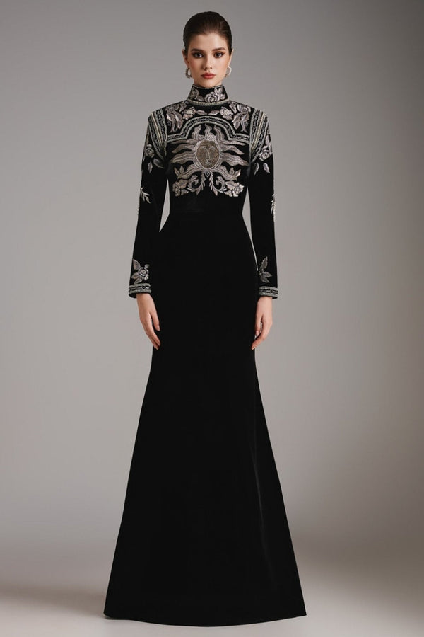 Celestial Majesty Gown - ALBOUSHIYA - district 5 - dubai - riyadh - abaya - dresses - designers - evening wear - luxury - elegance - craftsmanship - gowns - cocktail dresses - collections - georges