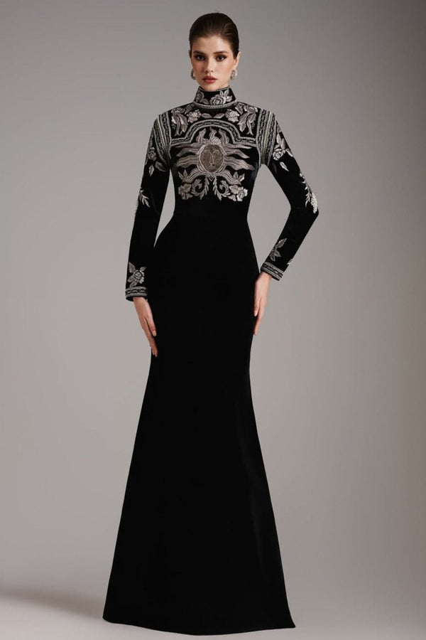 Celestial Majesty Gown - ALBOUSHIYA - district 5 - dubai - riyadh - abaya - dresses - designers - evening wear - luxury - elegance - craftsmanship - gowns - cocktail dresses - collections - georges