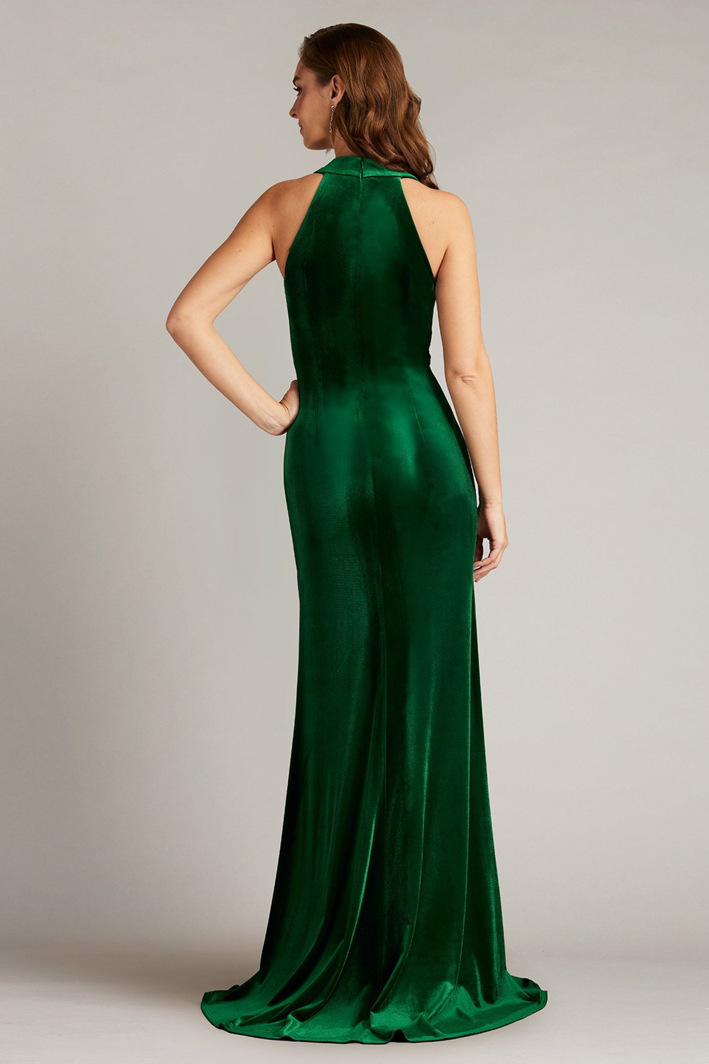 Cider Twist-Drape Velvet Gown