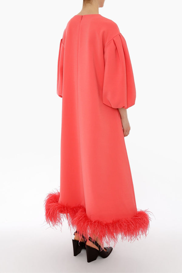Coral Poppy Dress - ALBOUSHIYA - district 5 - dubai - riyadh - abaya - dresses - designers - evening wear - luxury - elegance - craftsmanship - gowns - cocktail dresses - collections - georges
