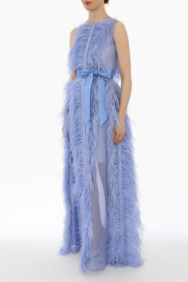 Cornflower Beau Gown - ALBOUSHIYA - district 5 - dubai - riyadh - abaya - dresses - designers - evening wear - luxury - elegance - craftsmanship - gowns - cocktail dresses - collections - georges
