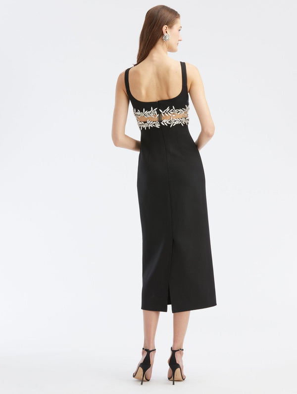 Crystal Embroidered Cut Out Dress - ALBOUSHIYA - district 5 - dubai - riyadh - abaya - dresses - designers - evening wear - luxury - elegance - craftsmanship - gowns - cocktail dresses - collections - georges