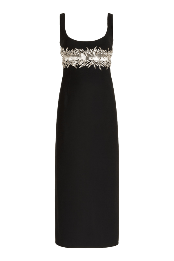 Crystal Embroidered Cut Out Dress - ALBOUSHIYA - district 5 - dubai - riyadh - abaya - dresses - designers - evening wear - luxury - elegance - craftsmanship - gowns - cocktail dresses - collections - georges