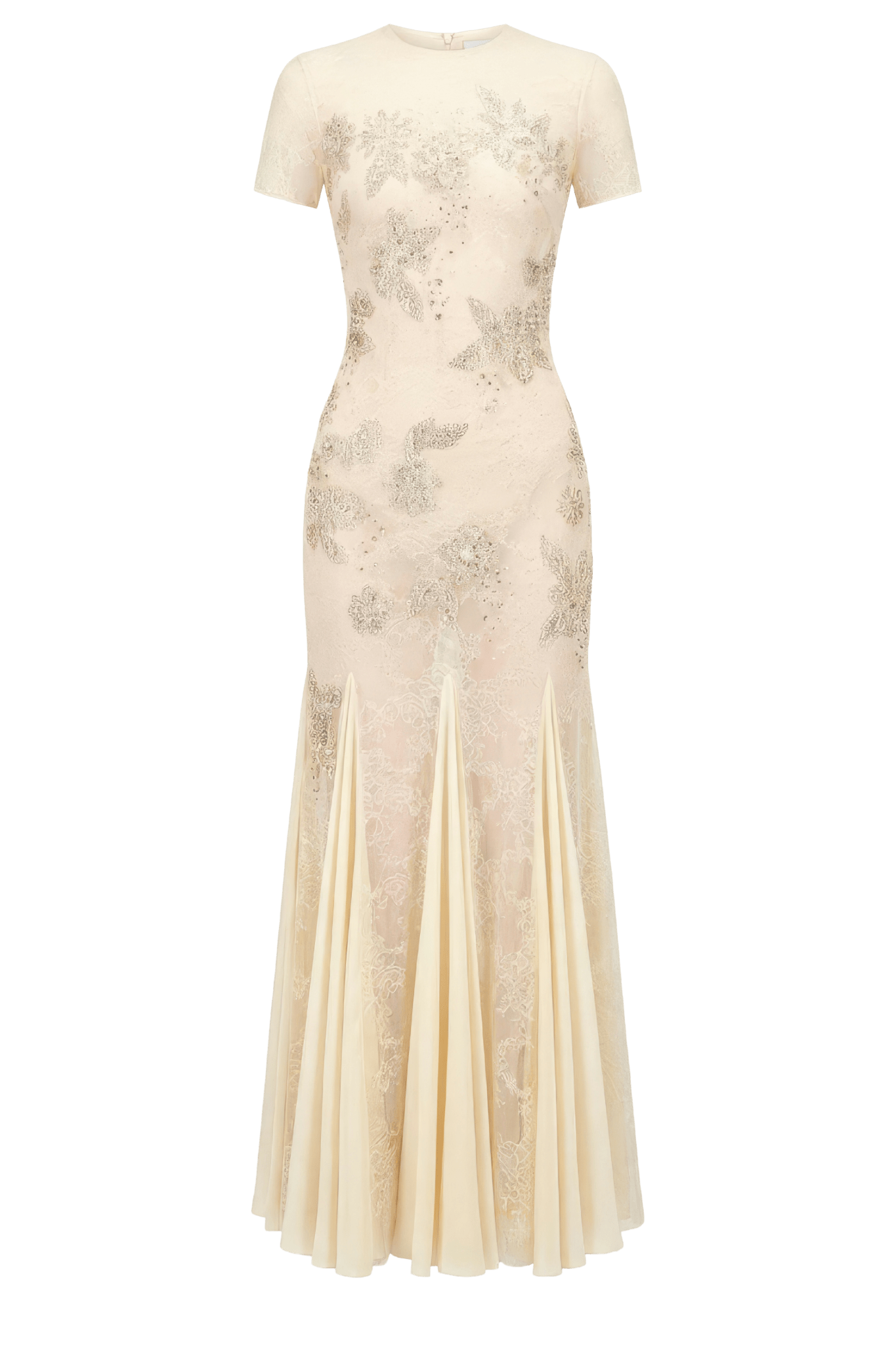 Crystallized Lace Midi Dress - ALBOUSHIYA - district 5 - dubai - riyadh - abaya - dresses - designers - evening wear - luxury - elegance - craftsmanship - gowns - cocktail dresses - collections - georges