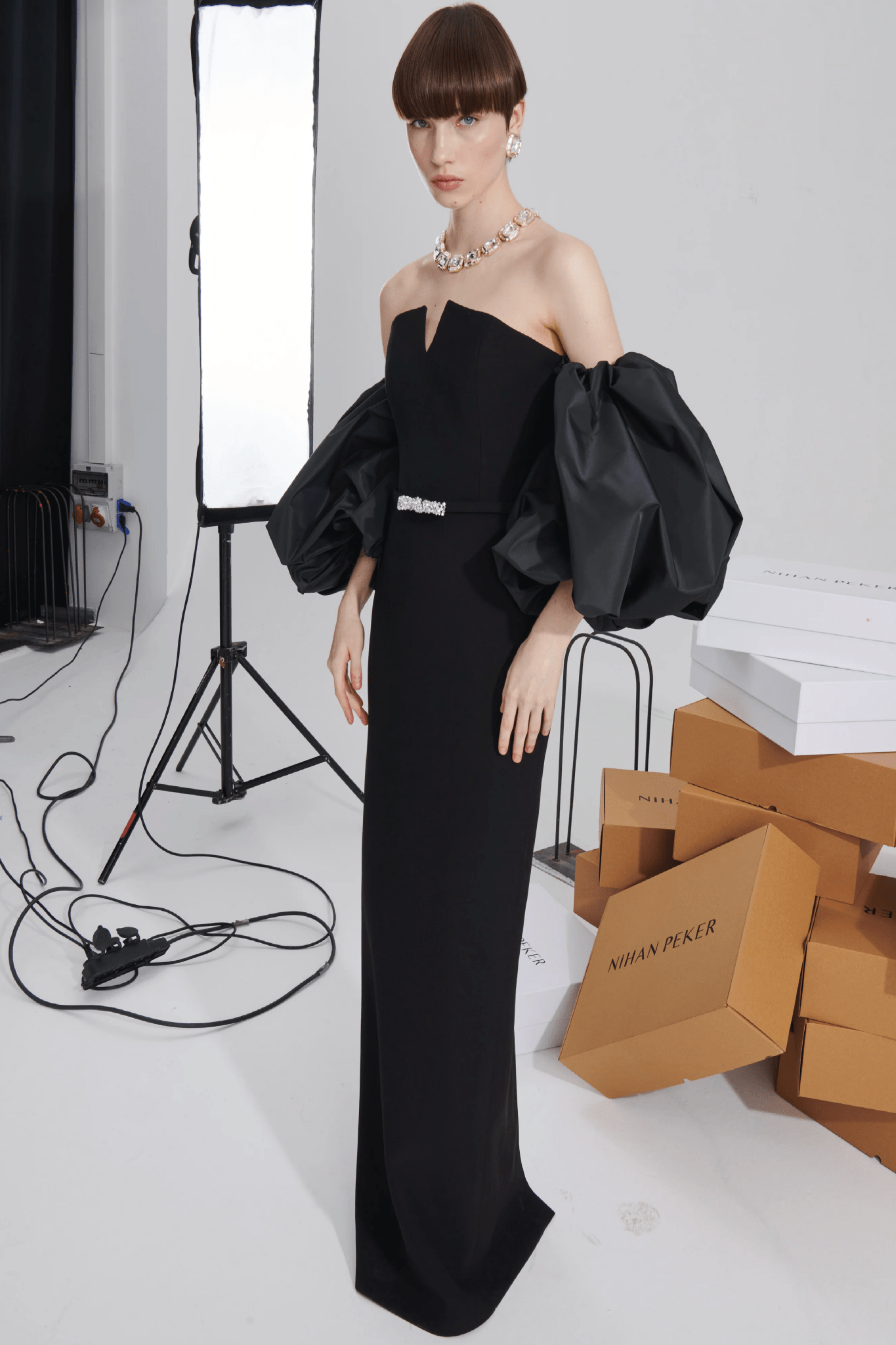 Cyrus Dress - ALBOUSHIYA - district 5 - dubai - riyadh - abaya - dresses - designers - evening wear - luxury - elegance - craftsmanship - gowns - cocktail dresses - collections - georges