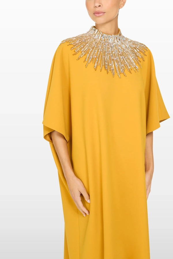 Desert Blossom Caftan - ALBOUSHIYA - district 5 - dubai - riyadh - abaya - dresses - designers - evening wear - luxury - elegance - craftsmanship - gowns - cocktail dresses - collections - georges