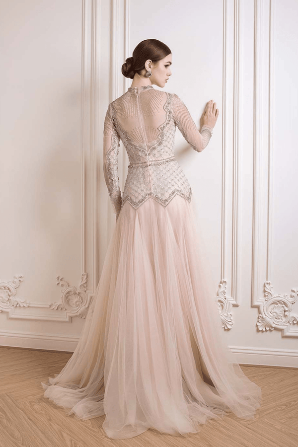 Dewdrop Delight - ALBOUSHIYA - district 5 - dubai - riyadh - abaya - dresses - designers - evening wear - luxury - elegance - craftsmanship - gowns - cocktail dresses - collections - georges