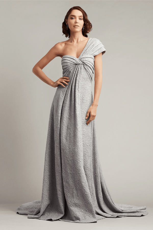 Draped Empire Gown - ALBOUSHIYA - district 5 - dubai - riyadh - abaya - dresses - designers - evening wear - luxury - elegance - craftsmanship - gowns - cocktail dresses - collections - georges