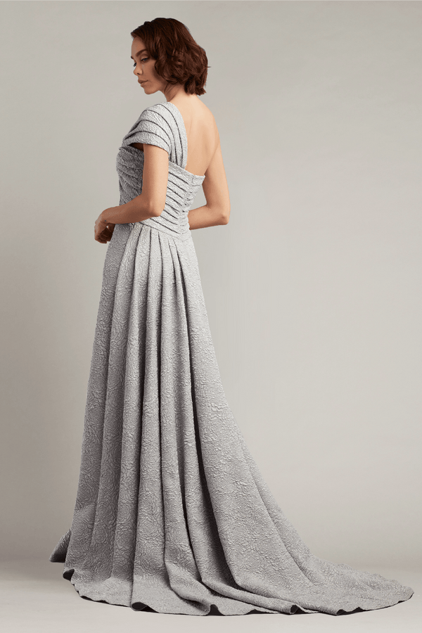 Draped Empire Gown - ALBOUSHIYA - district 5 - dubai - riyadh - abaya - dresses - designers - evening wear - luxury - elegance - craftsmanship - gowns - cocktail dresses - collections - georges