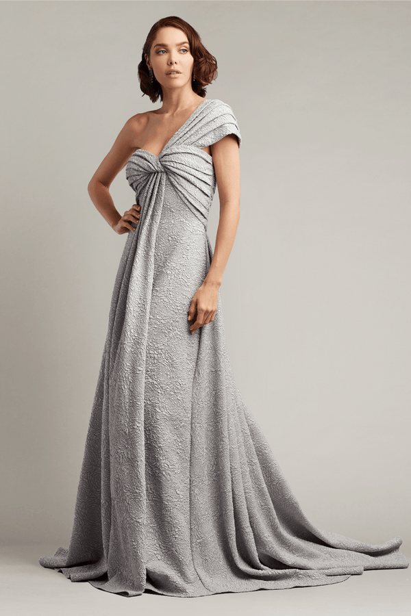 Draped Empire Gown - ALBOUSHIYA - district 5 - dubai - riyadh - abaya - dresses - designers - evening wear - luxury - elegance - craftsmanship - gowns - cocktail dresses - collections - georges