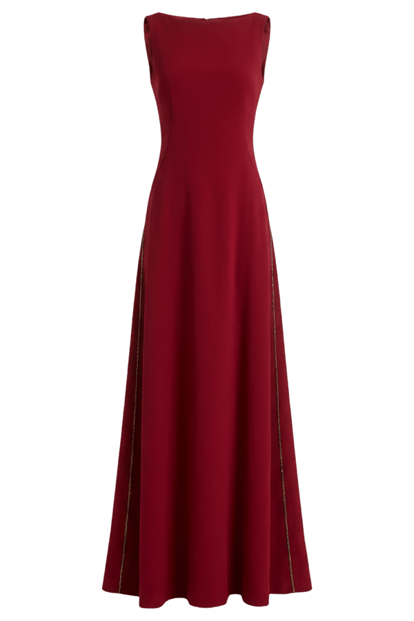 Draped Open Back Gown - ALBOUSHIYA - district 5 - dubai - riyadh - abaya - dresses - designers - evening wear - luxury - elegance - craftsmanship - gowns - cocktail dresses - collections - georges