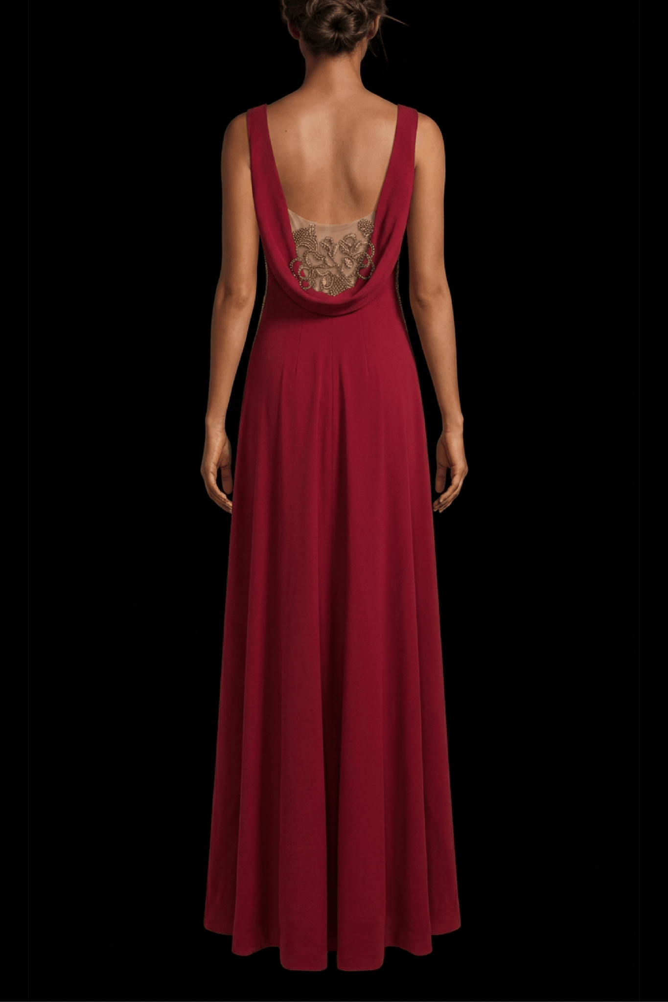 Draped Open Back Gown - ALBOUSHIYA - district 5 - dubai - riyadh - abaya - dresses - designers - evening wear - luxury - elegance - craftsmanship - gowns - cocktail dresses - collections - georges