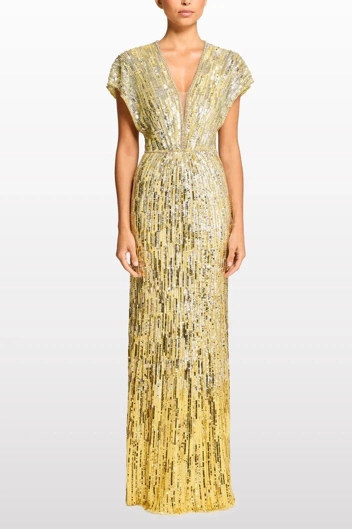 Dusk Dress in Mimosa - ALBOUSHIYA - district 5 - dubai - riyadh - abaya - dresses - designers - evening wear - luxury - elegance - craftsmanship - gowns - cocktail dresses - collections - georges