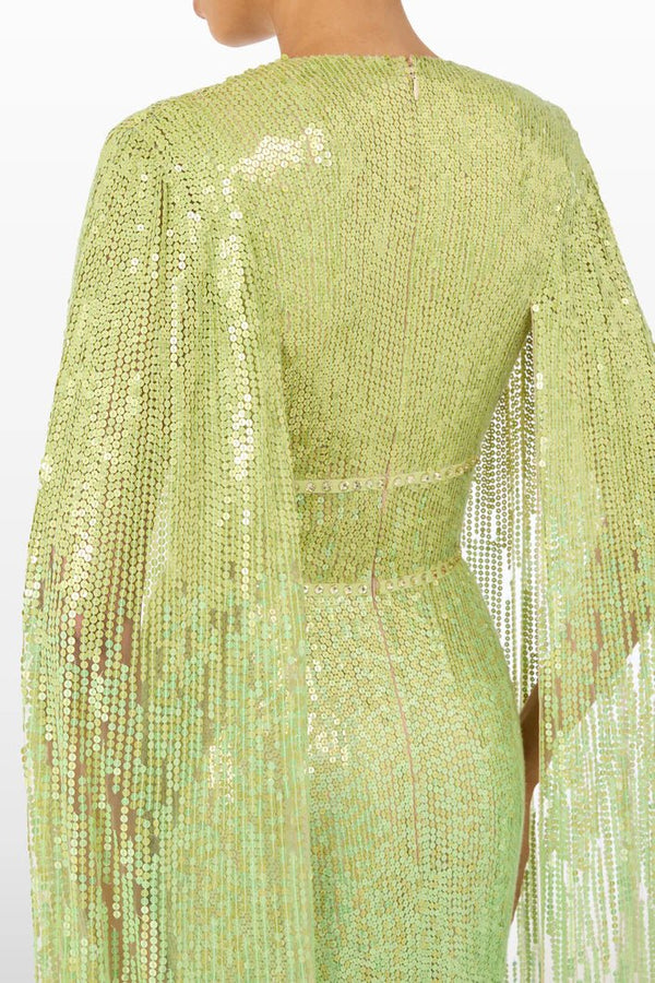 Easy Breezy Sequined Maxi Dress - ALBOUSHIYA - district 5 - dubai - riyadh - abaya - dresses - designers - evening wear - luxury - elegance - craftsmanship - gowns - cocktail dresses - collections - georges