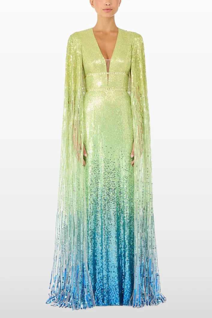 Easy Breezy Sequined Maxi Dress - ALBOUSHIYA - district 5 - dubai - riyadh - abaya - dresses - designers - evening wear - luxury - elegance - craftsmanship - gowns - cocktail dresses - collections - georges