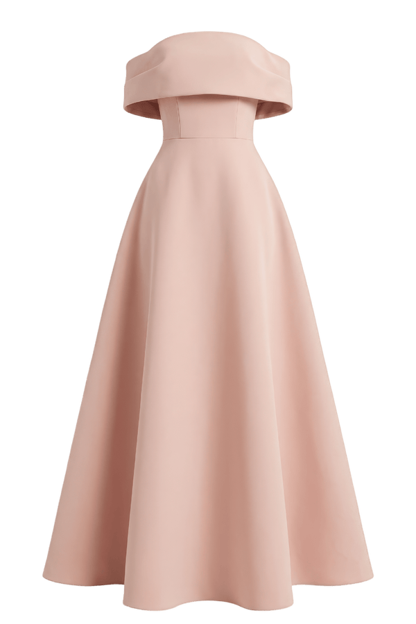 Eclipse Off-Shoulder Gown - ALBOUSHIYA - district 5 - dubai - riyadh - abaya - dresses - designers - evening wear - luxury - elegance - craftsmanship - gowns - cocktail dresses - collections - georges