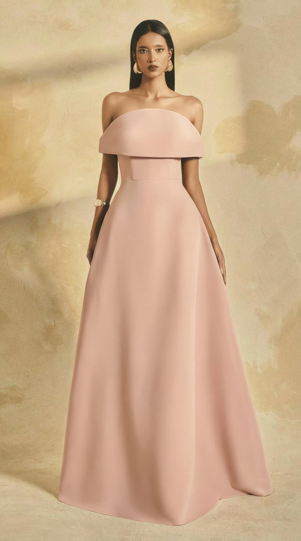Eclipse Off - Shoulder Gown - ALBOUSHIYA - district 5 - dubai - riyadh - abaya - dresses - designers - evening wear - luxury - elegance - craftsmanship - gowns - cocktail dresses - collections - georges