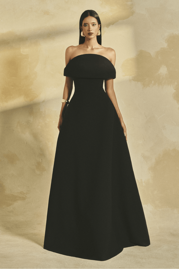 Eclipse Off - Shoulder Gown - ALBOUSHIYA - district 5 - dubai - riyadh - abaya - dresses - designers - evening wear - luxury - elegance - craftsmanship - gowns - cocktail dresses - collections - georges
