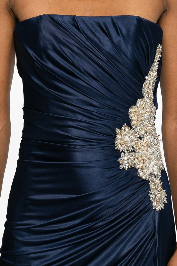 Elettra Jersey Crystal Gown - ALBOUSHIYA - district 5 - dubai - riyadh - abaya - dresses - designers - evening wear - luxury - elegance - craftsmanship - gowns - cocktail dresses - collections - georges