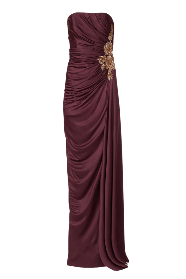 Elettra Jersey Crystal Gown - ALBOUSHIYA - district 5 - dubai - riyadh - abaya - dresses - designers - evening wear - luxury - elegance - craftsmanship - gowns - cocktail dresses - collections - georges