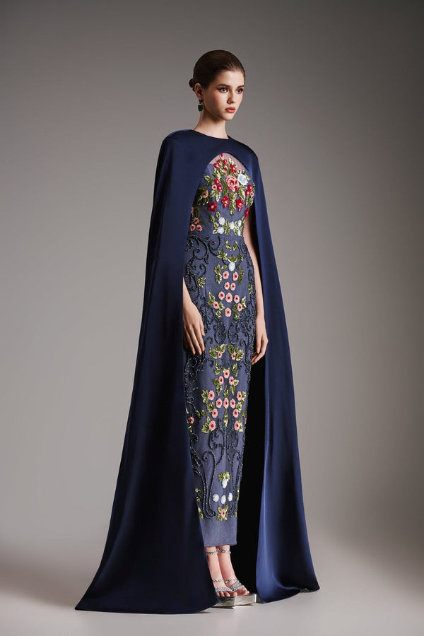 Elysian Midnight Gown - ALBOUSHIYA - district 5 - dubai - riyadh - abaya - dresses - designers - evening wear - luxury - elegance - craftsmanship - gowns - cocktail dresses - collections - georges
