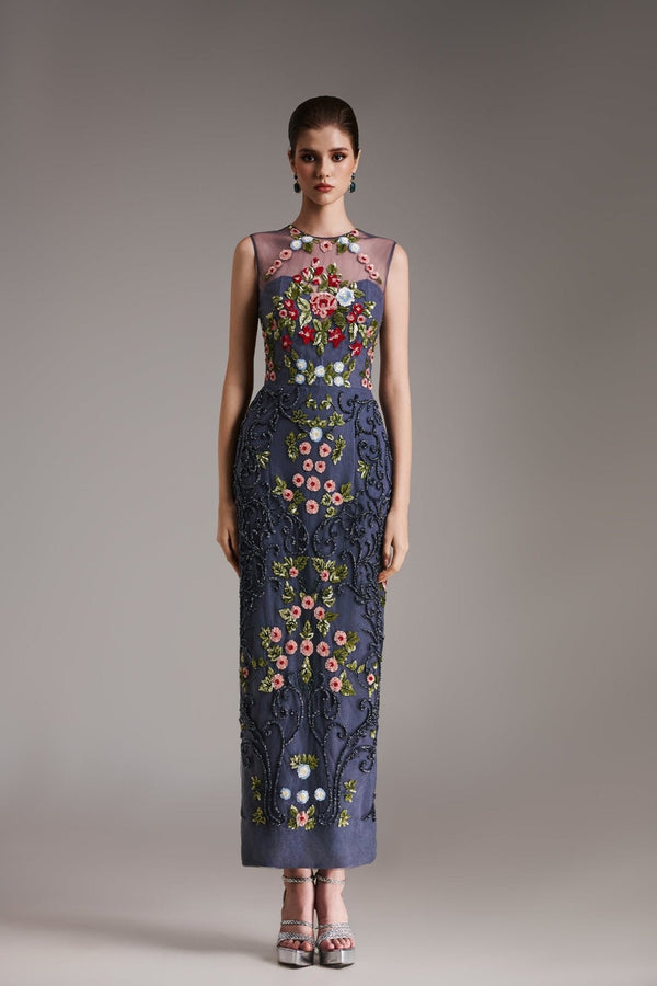 Elysian Midnight Gown - ALBOUSHIYA - district 5 - dubai - riyadh - abaya - dresses - designers - evening wear - luxury - elegance - craftsmanship - gowns - cocktail dresses - collections - georges