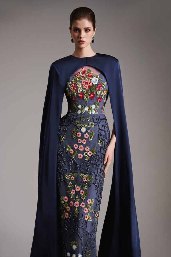 Elysian Midnight Gown - ALBOUSHIYA - district 5 - dubai - riyadh - abaya - dresses - designers - evening wear - luxury - elegance - craftsmanship - gowns - cocktail dresses - collections - georges