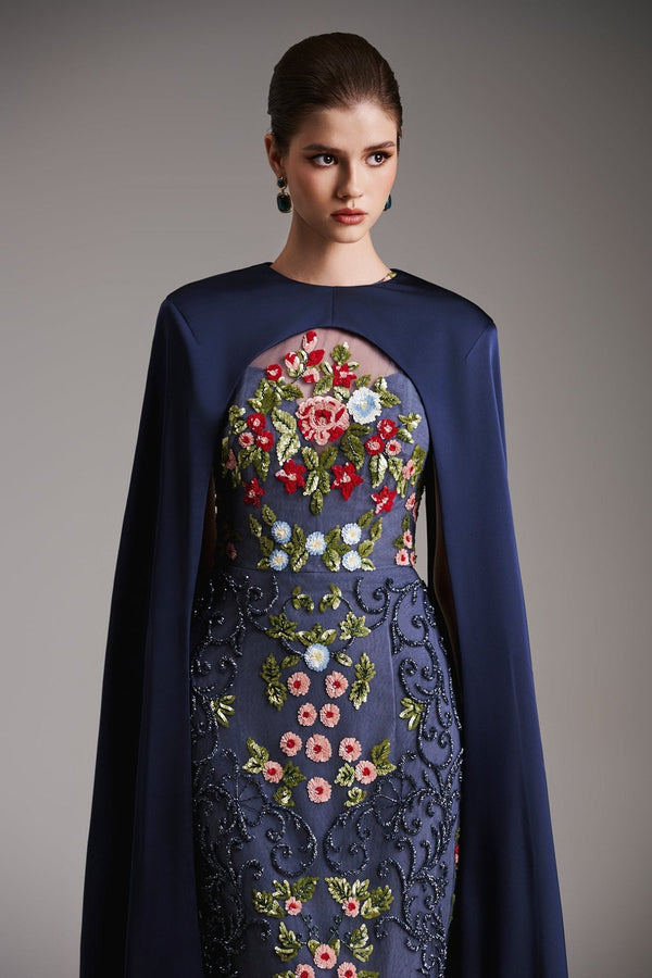 Elysian Midnight Gown - ALBOUSHIYA - district 5 - dubai - riyadh - abaya - dresses - designers - evening wear - luxury - elegance - craftsmanship - gowns - cocktail dresses - collections - georges
