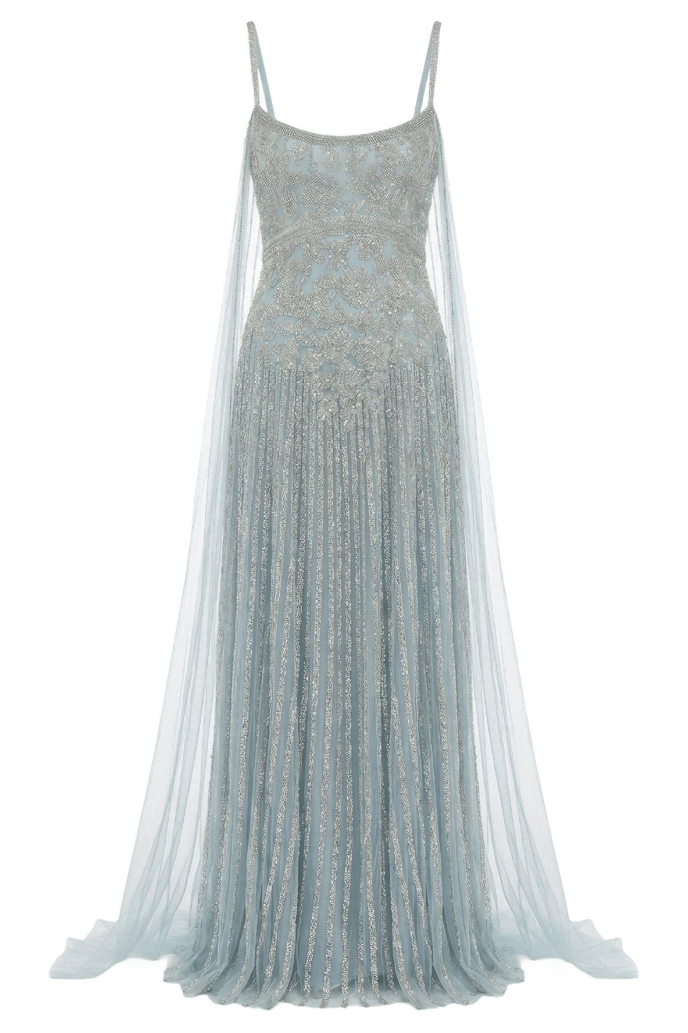 Embellished Cape Gown - ALBOUSHIYA - district 5 - dubai - riyadh - abaya - dresses - designers - evening wear - luxury - elegance - craftsmanship - gowns - cocktail dresses - collections - georges