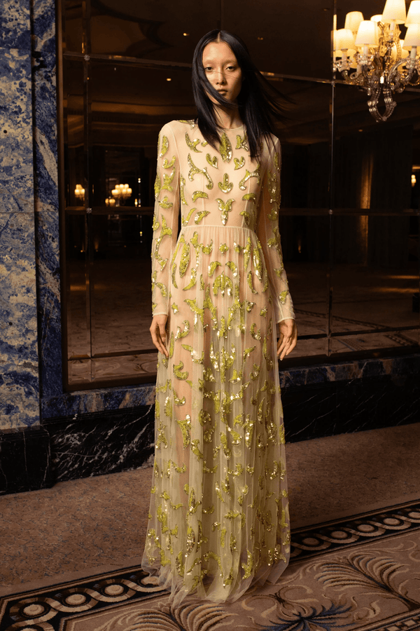 Embellished Tulle Evening Gown - ALBOUSHIYA - district 5 - dubai - riyadh - abaya - dresses - designers - evening wear - luxury - elegance - craftsmanship - gowns - cocktail dresses - collections - georges
