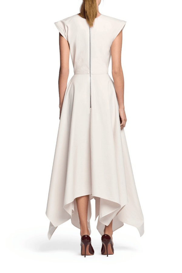 Empath Dress in Almond Paper - ALBOUSHIYA - district 5 - dubai - riyadh - abaya - dresses - designers - evening wear - luxury - elegance - craftsmanship - gowns - cocktail dresses - collections - georges
