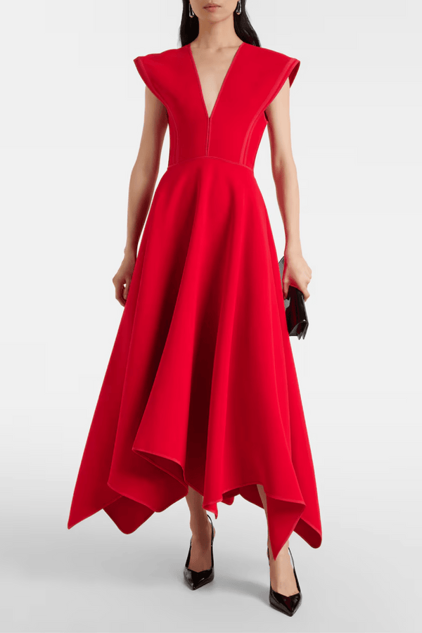 Empath Dress in Rouge - ALBOUSHIYA - district 5 - dubai - riyadh - abaya - dresses - designers - evening wear - luxury - elegance - craftsmanship - gowns - cocktail dresses - collections - georges
