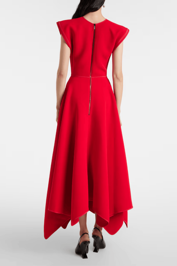 Empath Dress in Rouge - ALBOUSHIYA - district 5 - dubai - riyadh - abaya - dresses - designers - evening wear - luxury - elegance - craftsmanship - gowns - cocktail dresses - collections - georges
