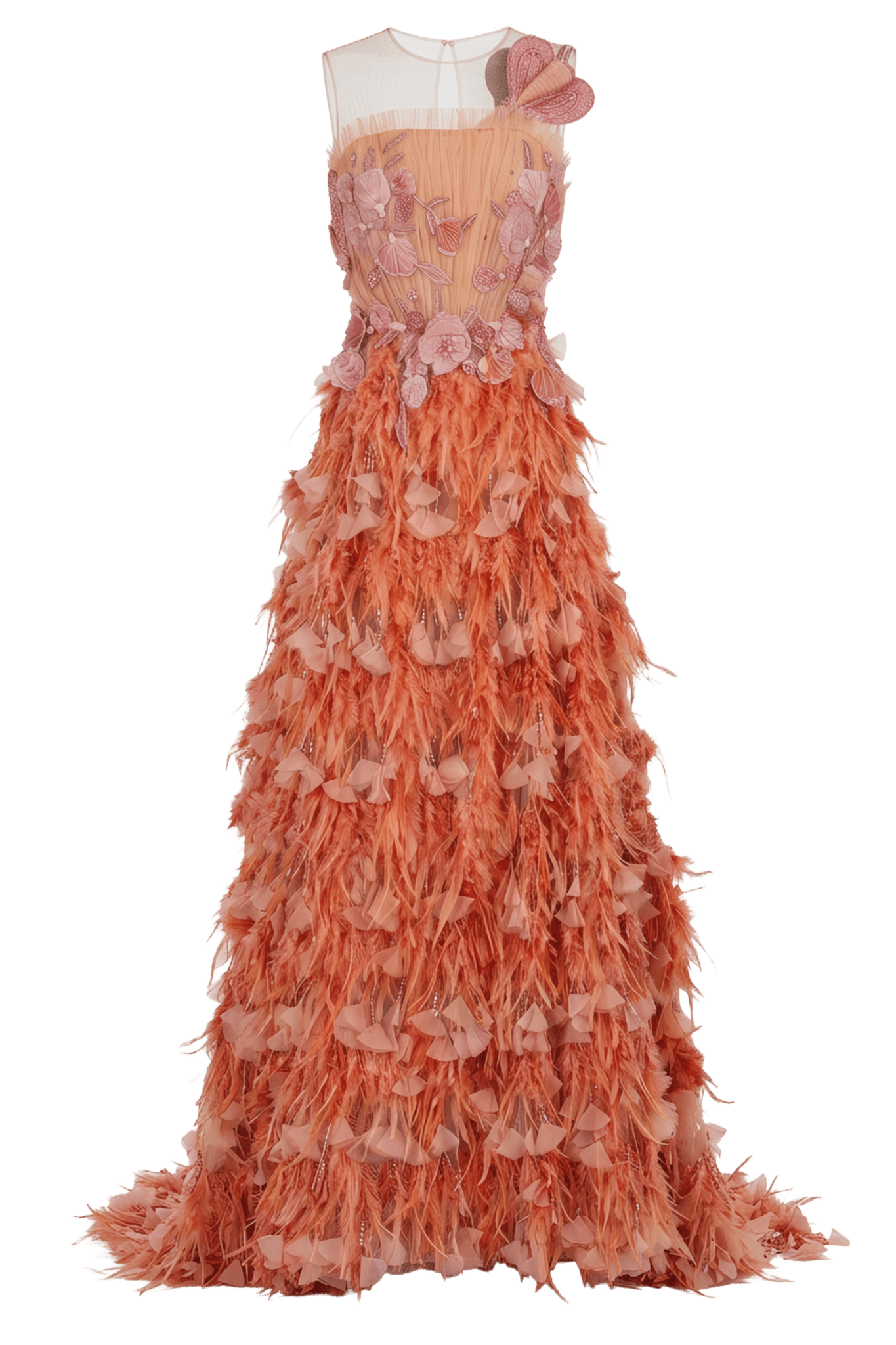 Feather Ball Gown - ALBOUSHIYA - district 5 - dubai - riyadh - abaya - dresses - designers - evening wear - luxury - elegance - craftsmanship - gowns - cocktail dresses - collections - georges