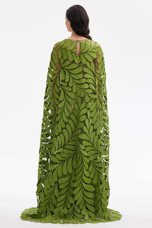 Fern Embroidered Faille Caftan - ALBOUSHIYA - district 5 - dubai - riyadh - abaya - dresses - designers - evening wear - luxury - elegance - craftsmanship - gowns - cocktail dresses - collections - georges