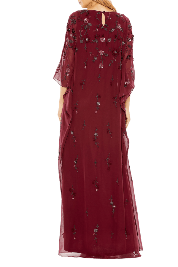 Floral Beadwork Caftan Dress - ALBOUSHIYA - district 5 - dubai - riyadh - abaya - dresses - designers - evening wear - luxury - elegance - craftsmanship - gowns - cocktail dresses - collections - georges