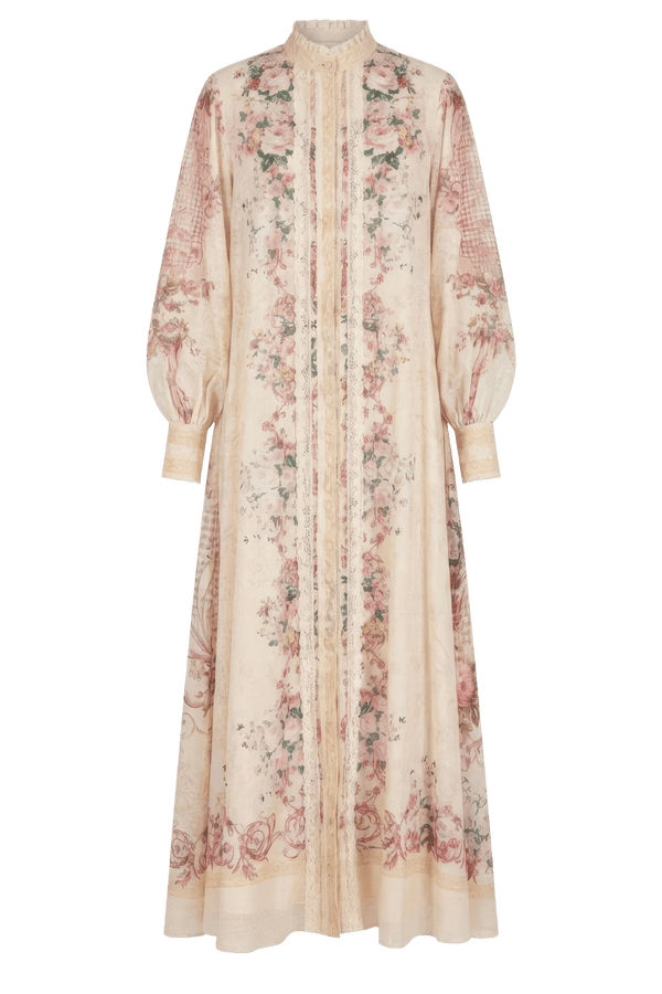 Floral Caftan Dress - ALBOUSHIYA - district 5 - dubai - riyadh - abaya - dresses - designers - evening wear - luxury - elegance - craftsmanship - gowns - cocktail dresses - collections - georges