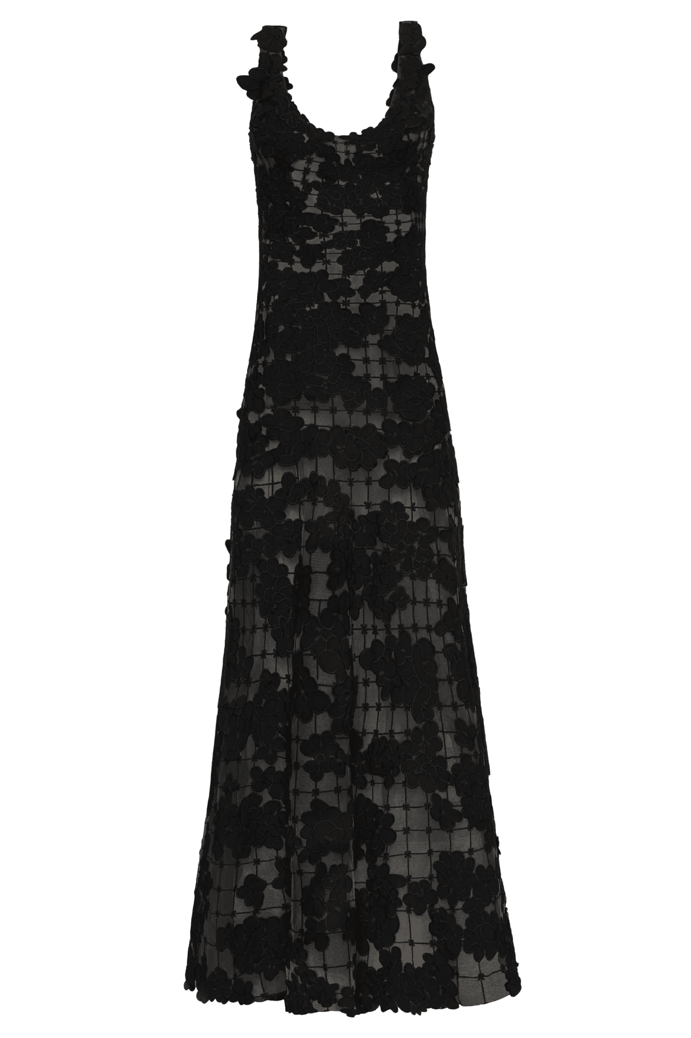 Floral Cutout Threadwork Gown - ALBOUSHIYA - district 5 - dubai - riyadh - abaya - dresses - designers - evening wear - luxury - elegance - craftsmanship - gowns - cocktail dresses - collections - georges