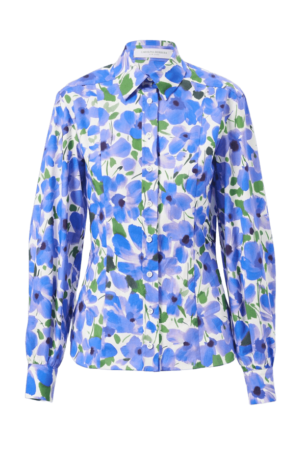 Floral - Print Blouse - ALBOUSHIYA - district 5 - dubai - riyadh - abaya - dresses - designers - evening wear - luxury - elegance - craftsmanship - gowns - cocktail dresses - collections - georges