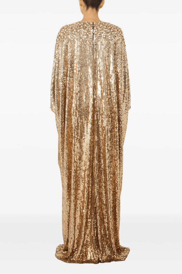 Fontaine Sequin Embellished Caftan - ALBOUSHIYA - district 5 - dubai - riyadh - abaya - dresses - designers - evening wear - luxury - elegance - craftsmanship - gowns - cocktail dresses - collections - georges