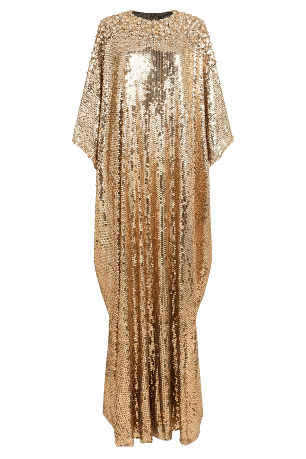 Fontaine Sequin Embellished Caftan - ALBOUSHIYA - district 5 - dubai - riyadh - abaya - dresses - designers - evening wear - luxury - elegance - craftsmanship - gowns - cocktail dresses - collections - georges
