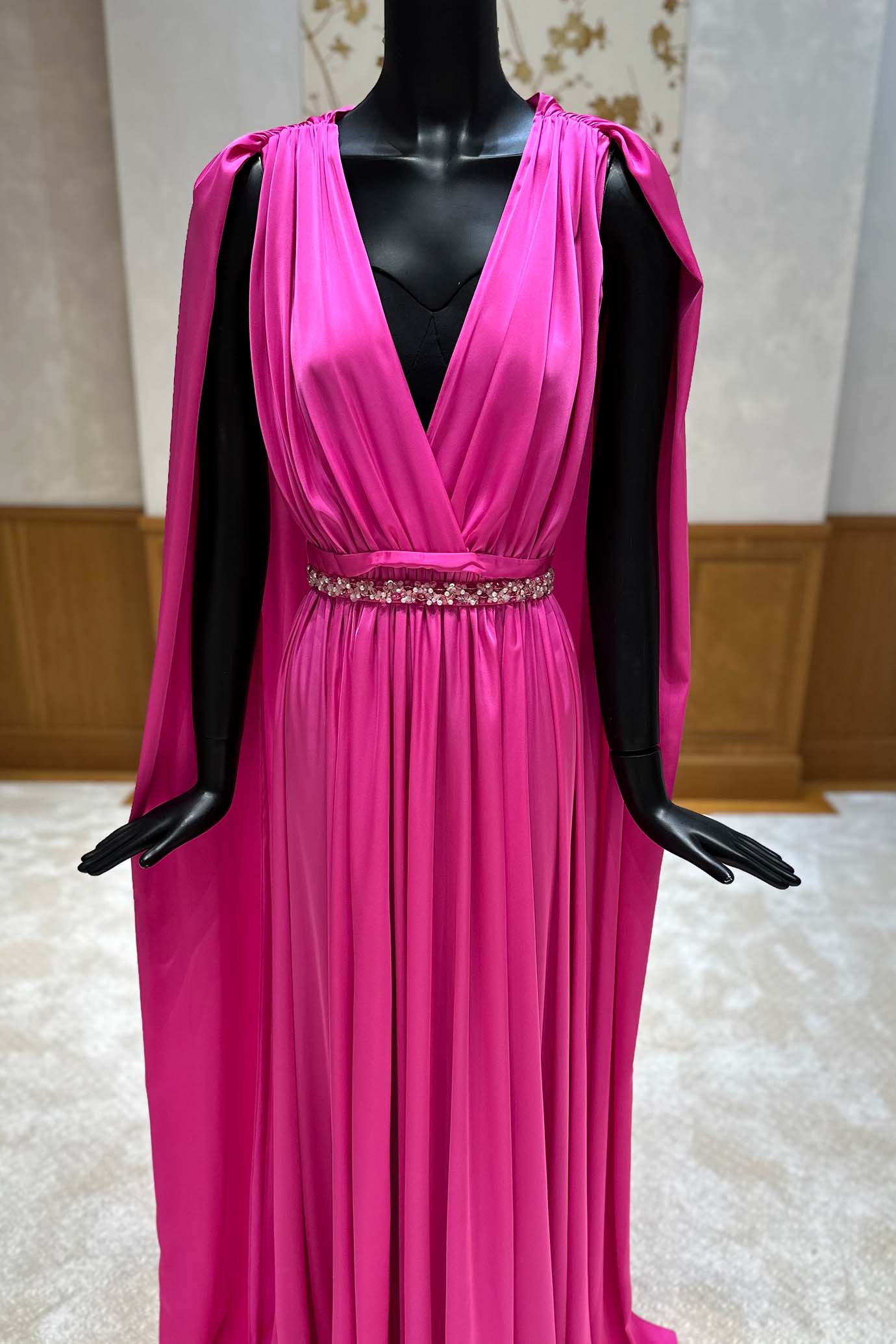 Chiffon Cape Gown