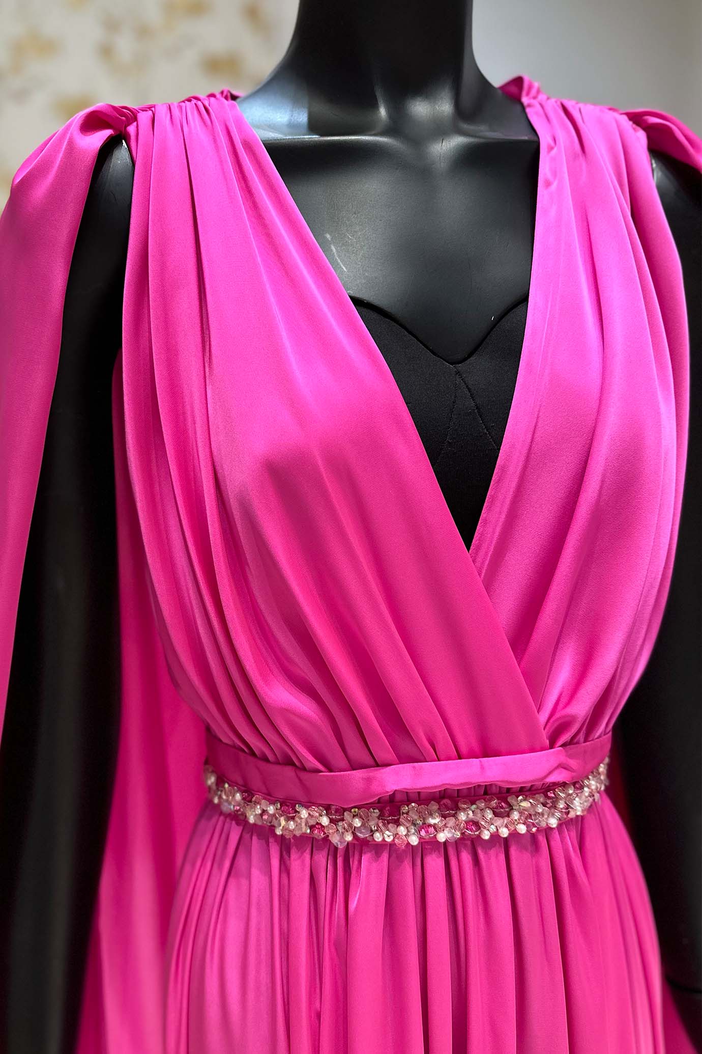 Chiffon Cape Gown