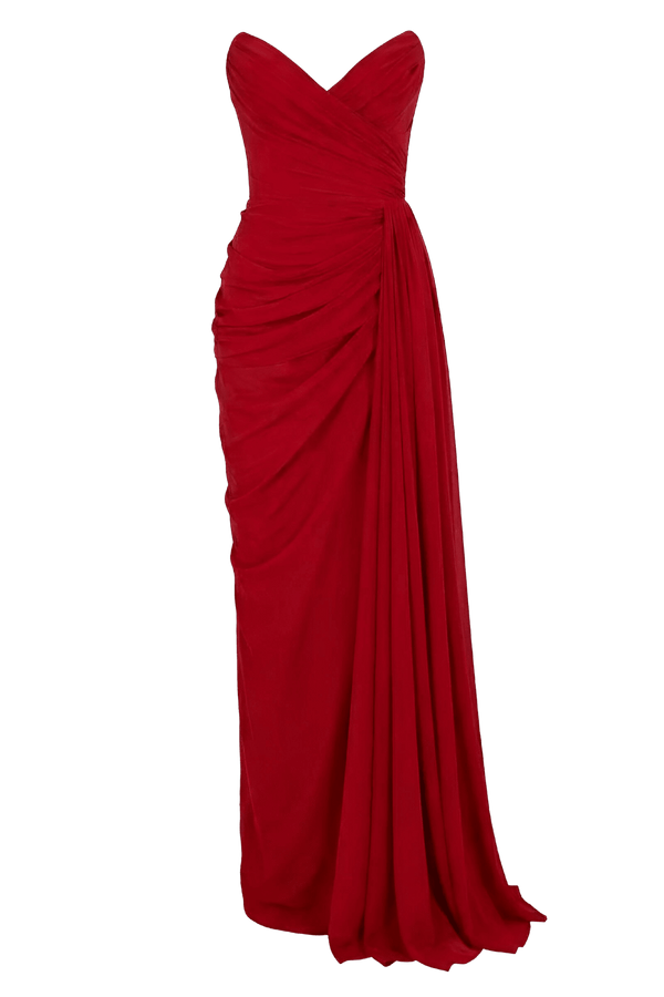 Gaia Silk Dress - ALBOUSHIYA - district 5 - dubai - riyadh - abaya - dresses - designers - evening wear - luxury - elegance - craftsmanship - gowns - cocktail dresses - collections - georges