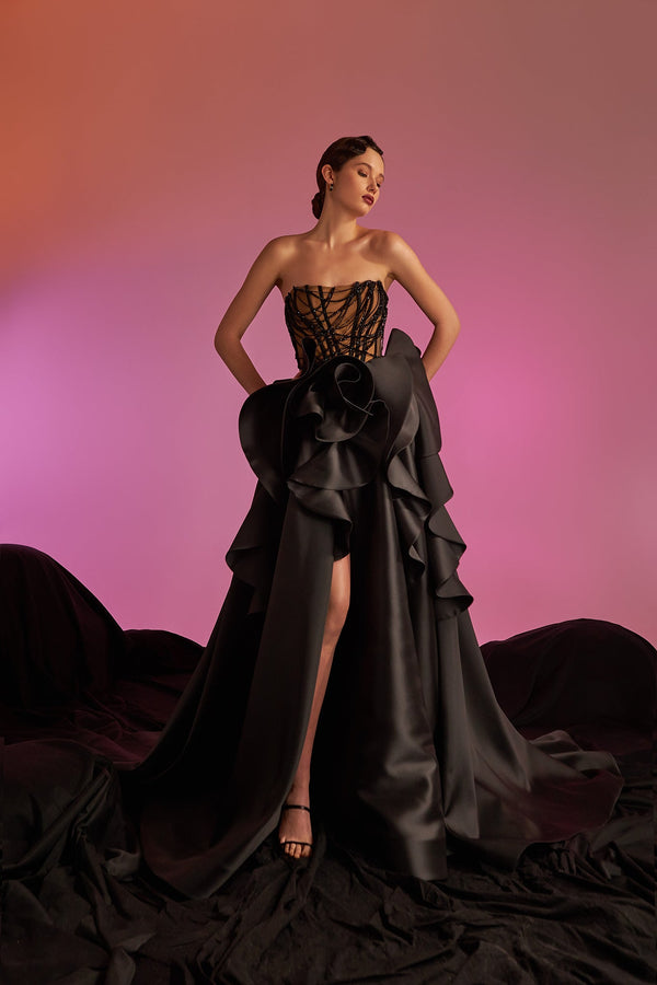 Geneva Gown - ALBOUSHIYA - district 5 - dubai - riyadh - abaya - dresses - designers - evening wear - luxury - elegance - craftsmanship - gowns - cocktail dresses - collections - georges