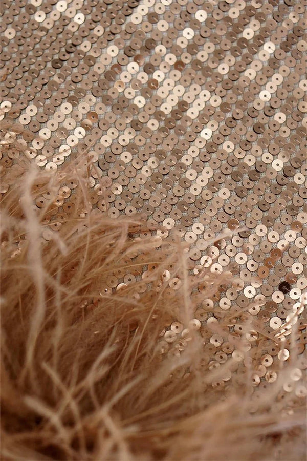 Ginger Dress in Bronze - ALBOUSHIYA - district 5 - dubai - riyadh - abaya - dresses - designers - evening wear - luxury - elegance - craftsmanship - gowns - cocktail dresses - collections - georges