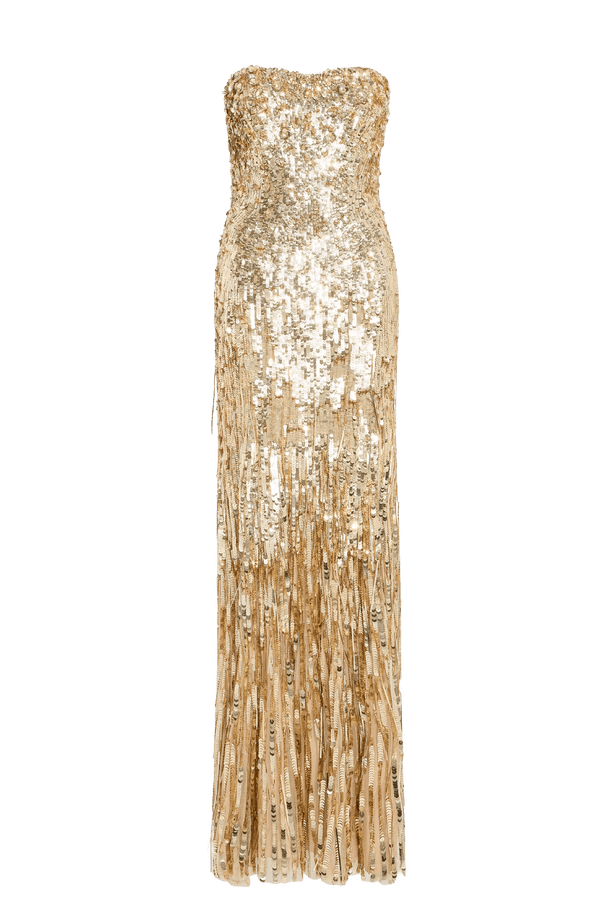 Gold Kimi Gown - ALBOUSHIYA - district 5 - dubai - riyadh - abaya - dresses - designers - evening wear - luxury - elegance - craftsmanship - gowns - cocktail dresses - collections - georges