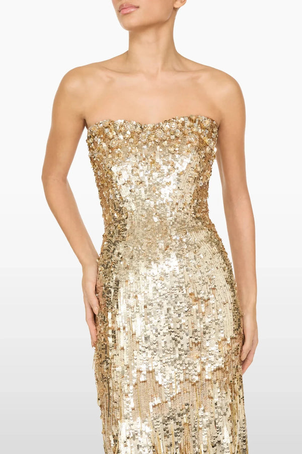 Gold Kimi Gown - ALBOUSHIYA - district 5 - dubai - riyadh - abaya - dresses - designers - evening wear - luxury - elegance - craftsmanship - gowns - cocktail dresses - collections - georges