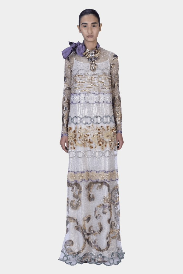 Gussel Dress - ALBOUSHIYA - district 5 - dubai - riyadh - abaya - dresses - designers - evening wear - luxury - elegance - craftsmanship - gowns - cocktail dresses - collections - georges
