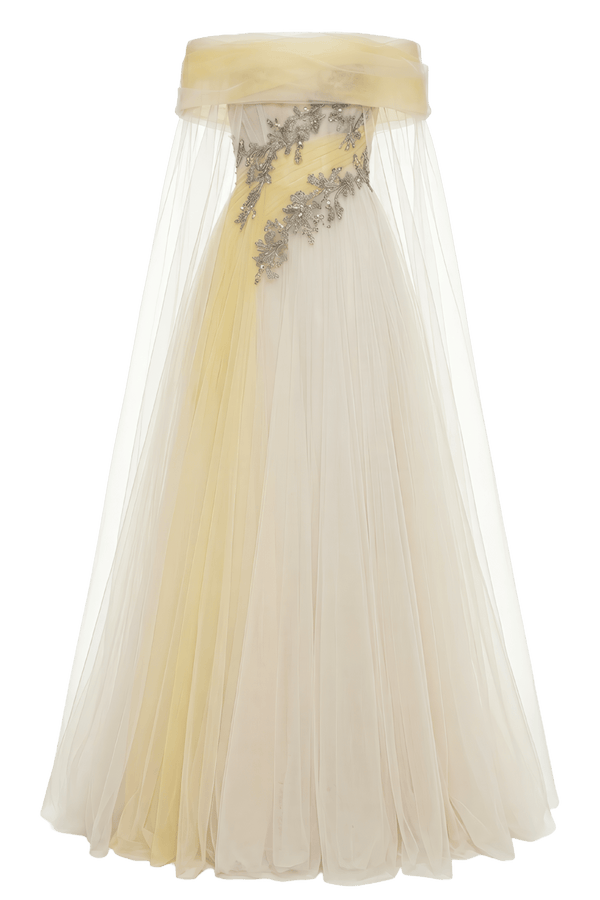 Indonesia Gown - ALBOUSHIYA - district 5 - dubai - riyadh - abaya - dresses - designers - evening wear - luxury - elegance - craftsmanship - gowns - cocktail dresses - collections - georges